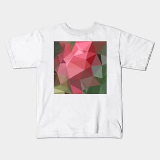 Congo Pink Abstract Low Polygon Background Kids T-Shirt